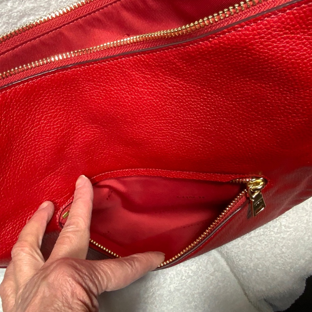 NWT - Coach Jasper Red Leather Shoulder Bag - 35593 - Picture 3 of 16